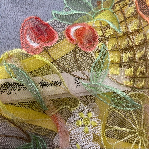 New! For love and lemons Mirabelle Underwire Bra cherry pineapple 10194 - Picture 9 of 12